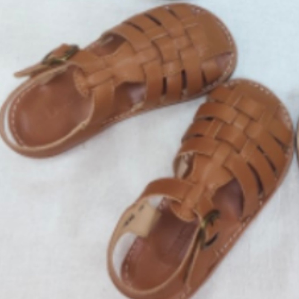 Brown leather sandals